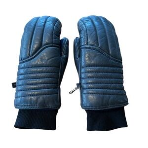 Gordini Ladies Medium Black Leather Ski Mittens Size M Winter Skiing Snow Gloves